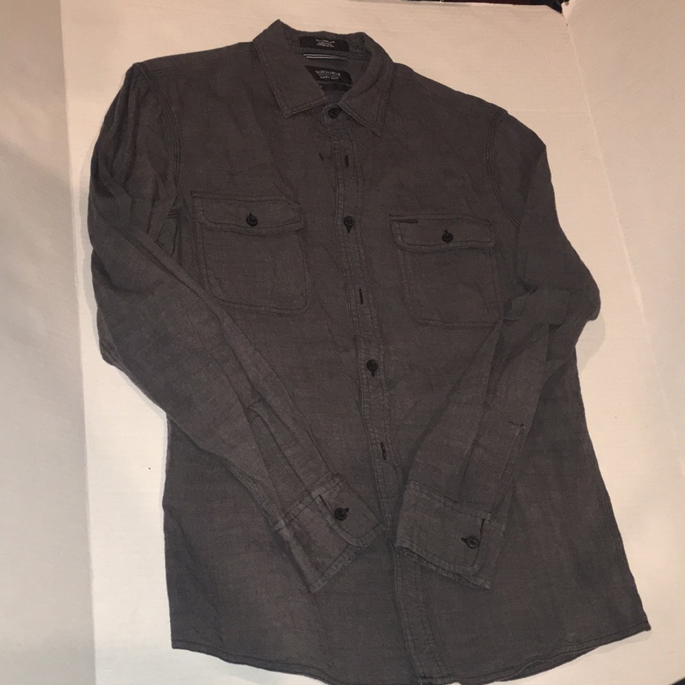 Nordstrom Men’s Shop Cotton Long Sleeve Shirt Trim Fit | Size M